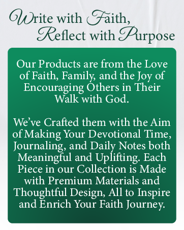 Faith-inspired stationery and writing supplies designed to encourage devotional journaling