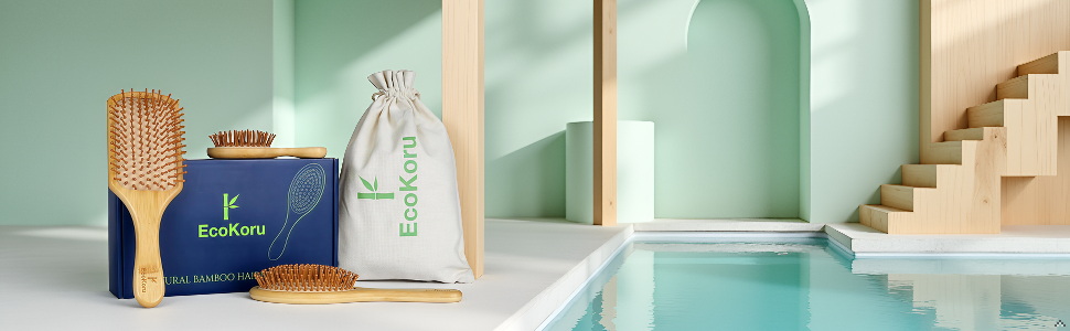 Diseño interior contemporáneo con paredes de color verde menta, muebles de madera y elementos arquitectónicos como escaleras. Múltiples ángulos que muestran un estilo de habitación cohesivo.