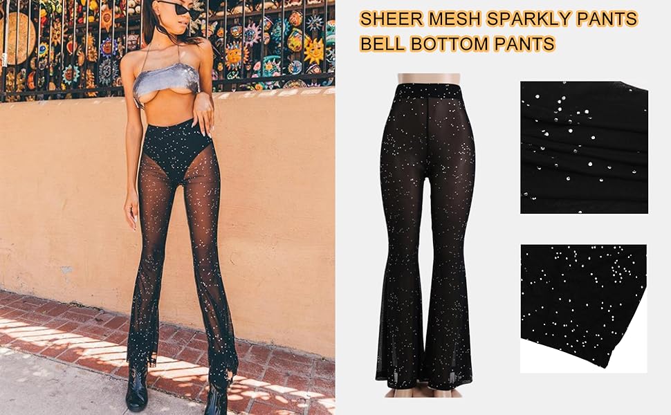 パンツ pellicule glitter film sheer pants パンツ pellicule glitter film sheer pants pellicule glitter
