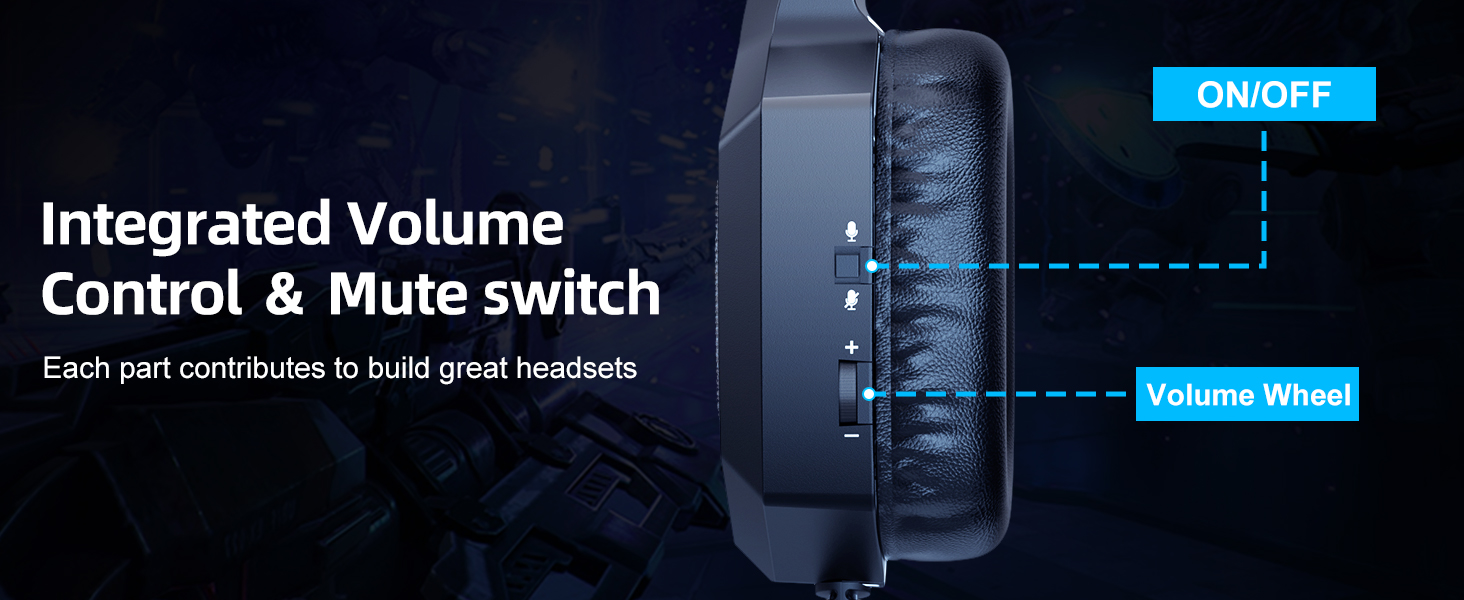 Integrated Volume Control ＆ Mute switch