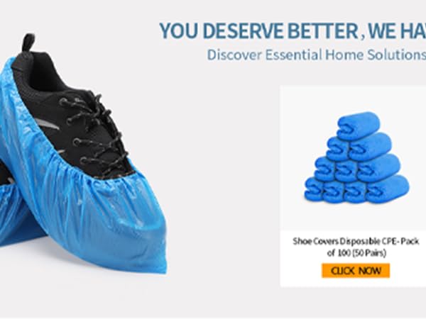 Shoe Covers Dispasable CPE -Pack of 100