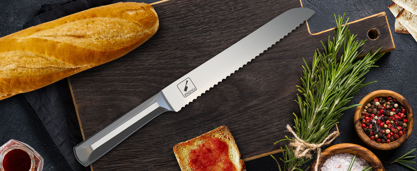 Kitchen Knife Set with Block Stainless Steel Knife Block Sets