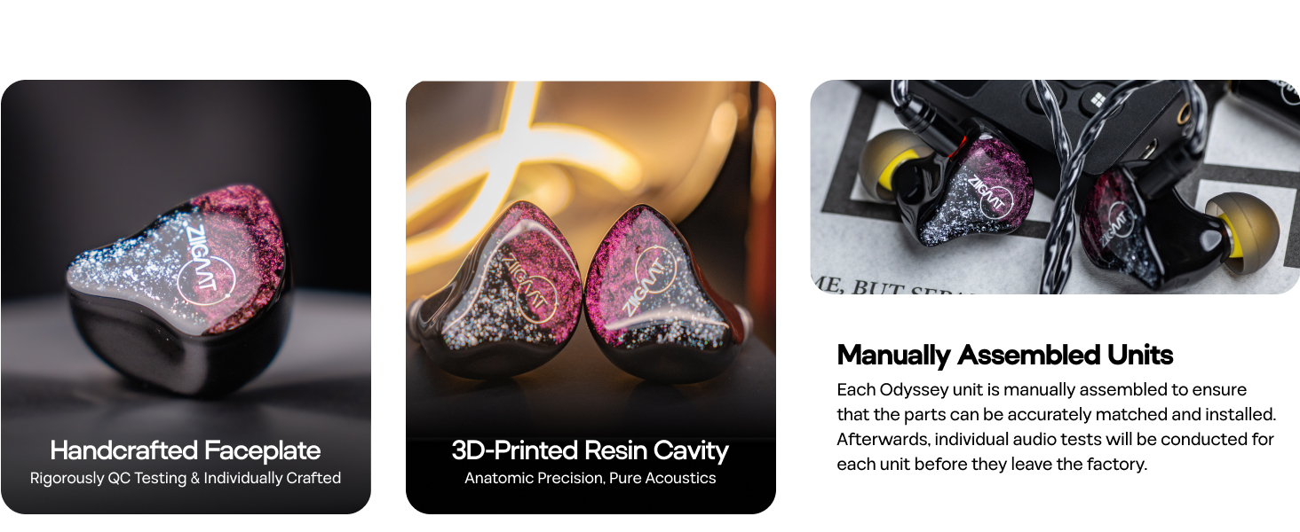 Linsoul ZiiGaat Odyssey In–Ear Monitor, 1DD+3BA Hybrid IEM Earphone, Wired Gaming Earbuds