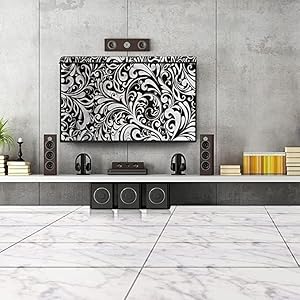 Tv Covers LCD Tv Cover Pink White patti Tv Cover