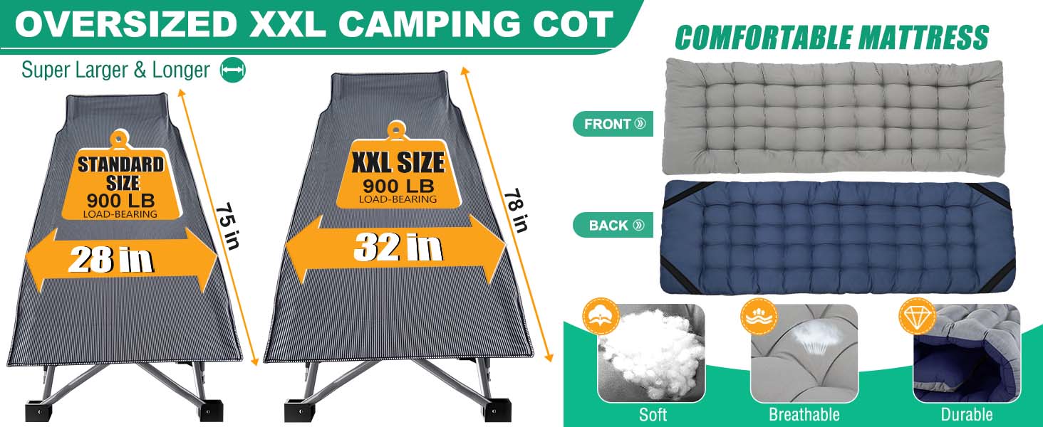 Folding camping cot
