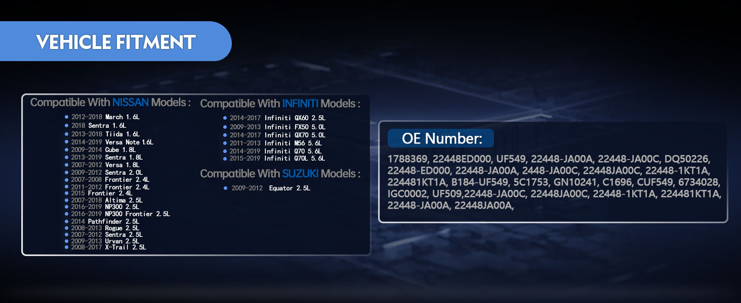 Nissan Altima Versa Sentra Cube Rogue Frontier 2013 2014 2015 Infiniti M56 FX50 QX60 QX70 2.5L