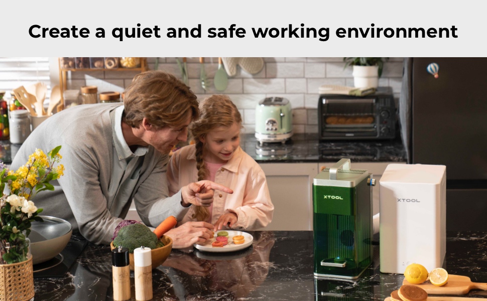 xTool F1 Desktop Smoke Air Purifier, Fume Extractor with 3Layer Filtration, Hepa Portable Air