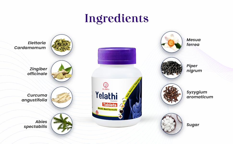 Yelathi tabletes ingredients 