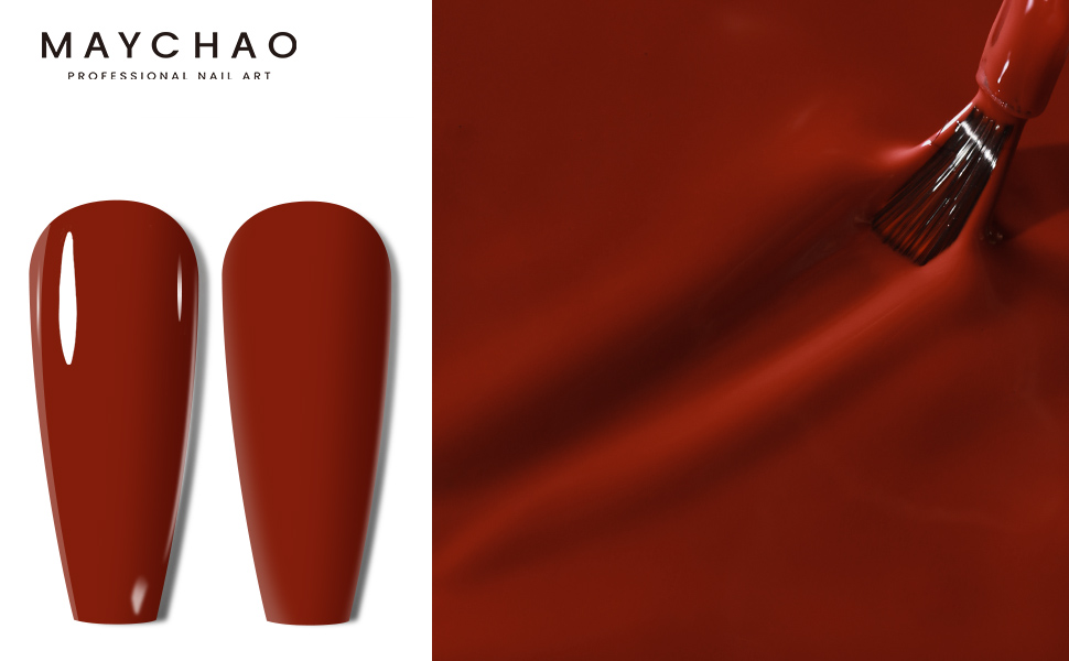 red gel nail polish