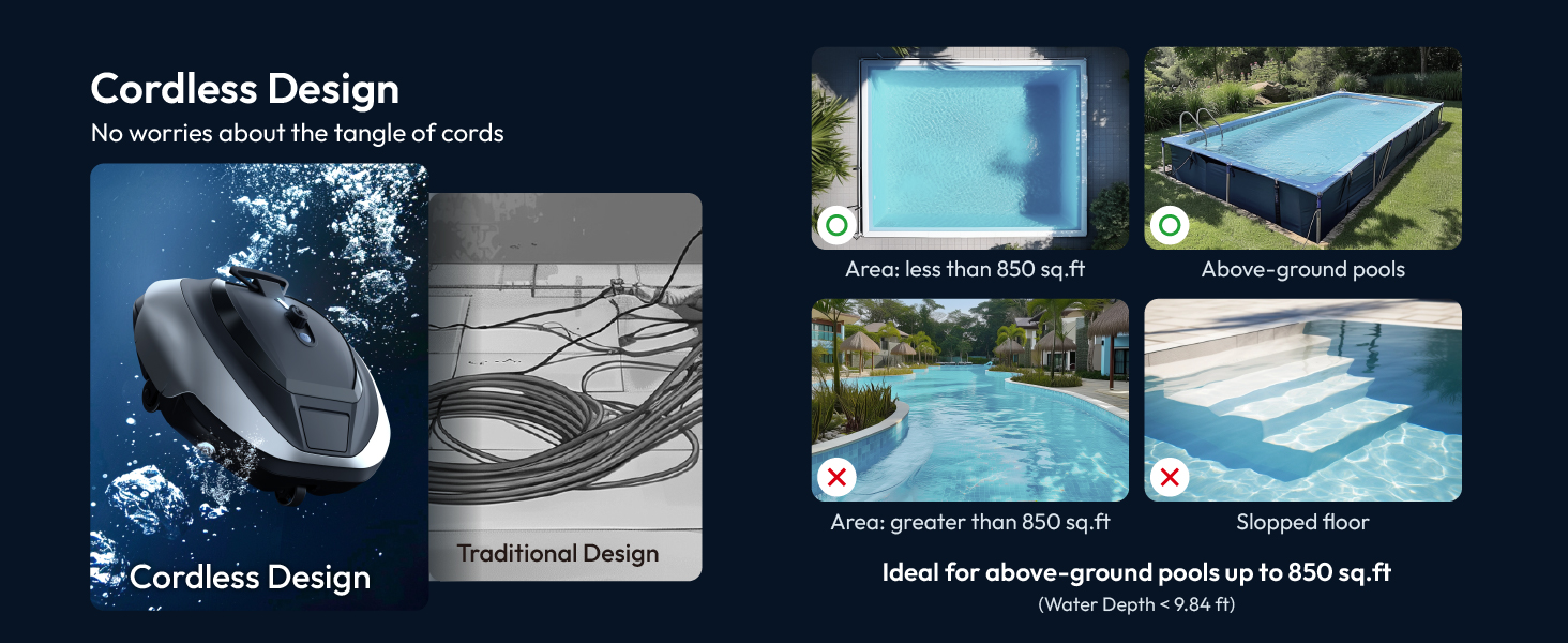 Pool vacuum for above ground pool