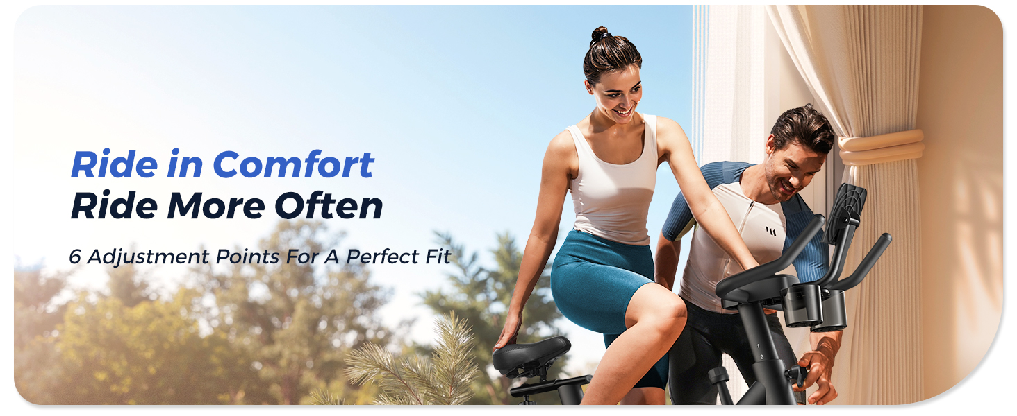 Indoor cycling on MERACH stationary bike with quiet belt drive system