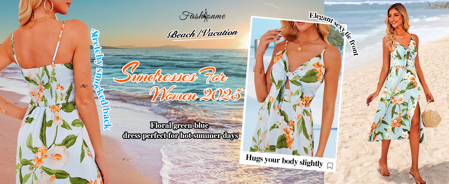 womens summer dresses sundresses for women 2025 casual long vacation sun dress beach dress hawaiian