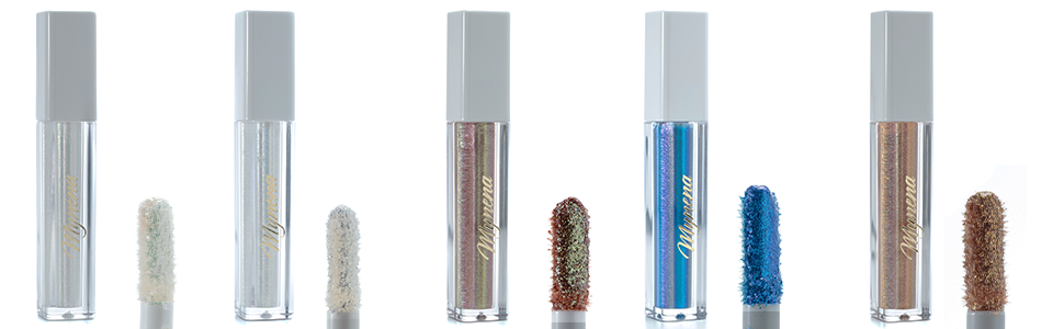 duo shift color changing liquid eyeshadows in colors blue, gold, silver, white, and champagne