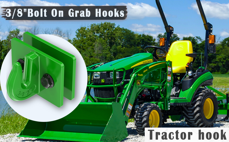 NBXPOW Tractor Bucket Hook 3/8", Grade 70 Steel Bolt