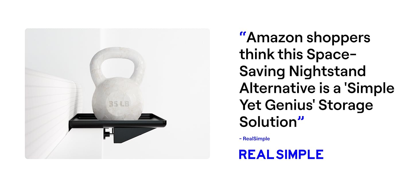 BedShelfie Bedside Shelf for Bed & Top Bunk, College Dorm