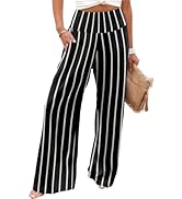 JZC Women's Palazzo Lounge Pants Casual Wide Leg Pants High Waist Flowy Toursers with Pockets