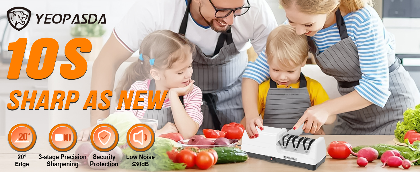 3-Stage Electric Knife Sharpener