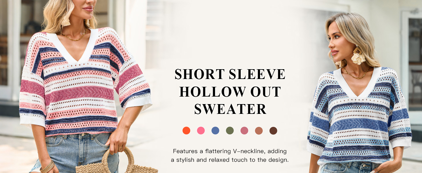 Saodimallsu Womens Oversized V Neck Sweaters