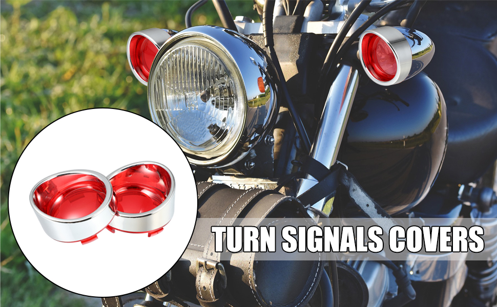 Motoforti 2pcs 2 Inch Clear Turn Signal Lens Cover with