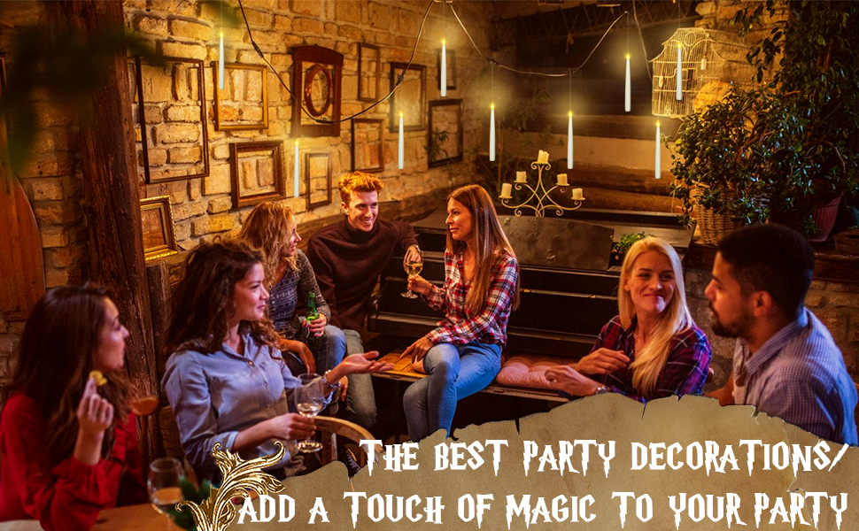 flameless floating candles  harry potter candles floating  floating halloween candles  wand remote