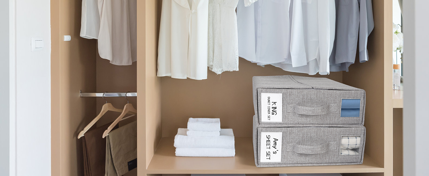 YUOROS 4 Pack Foldable Bed Sheet Set Organizer (Queen or