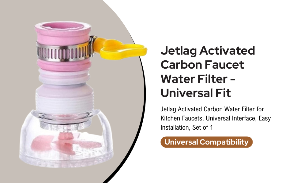 Jetlag Activated Carbon Faucet Water Filter - Universal Fit