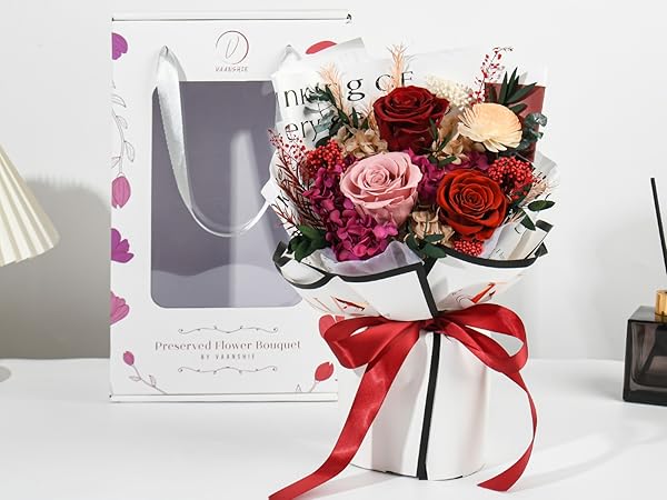 Amazon.com: Vaanshie Forever Flowers Bouquet, Preserved Long
