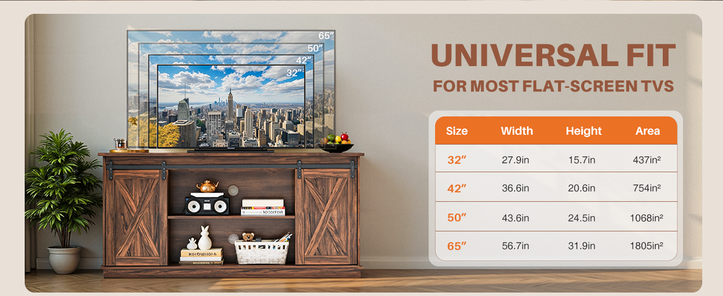 suitable for tv size up to 65&#34;