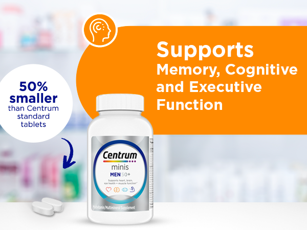 Centrum minis Men 50+ - Supports Memory, Cognition and Executive Function