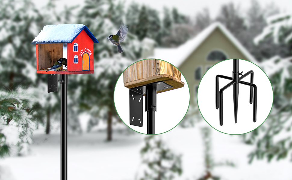 Youlvy Bird House Pole Mount Kit 80 Inch, Heavy Duty Bird