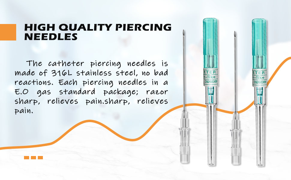 Catheter Piercing Needles SOTICA 50pcs Catheter Needles