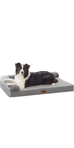 L-Shaped Chaise Memory Foam Dog Bed