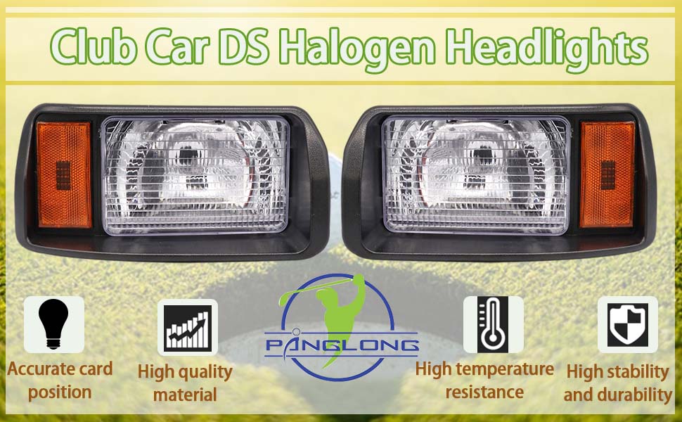 Club Car DS Factory Style Halogen Headlights for 1993 Up