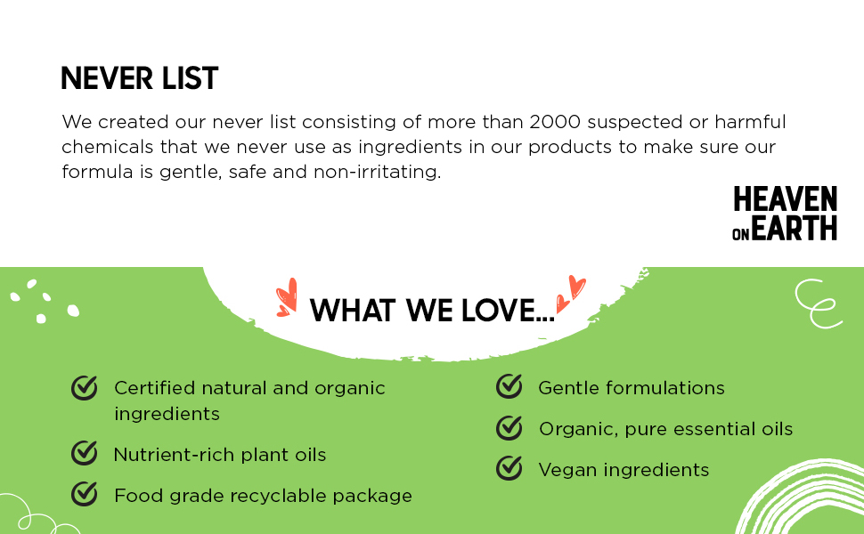 gentle formulation organic vegan and clean ingredients recyclable sustainable environment 