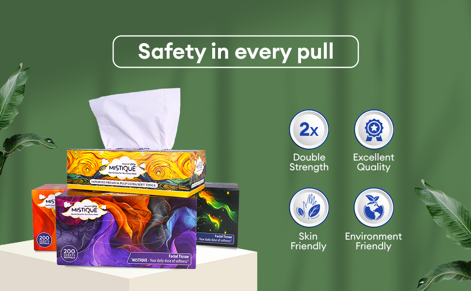 MISTIQUE Facial Tissue_Safety in Every Pull