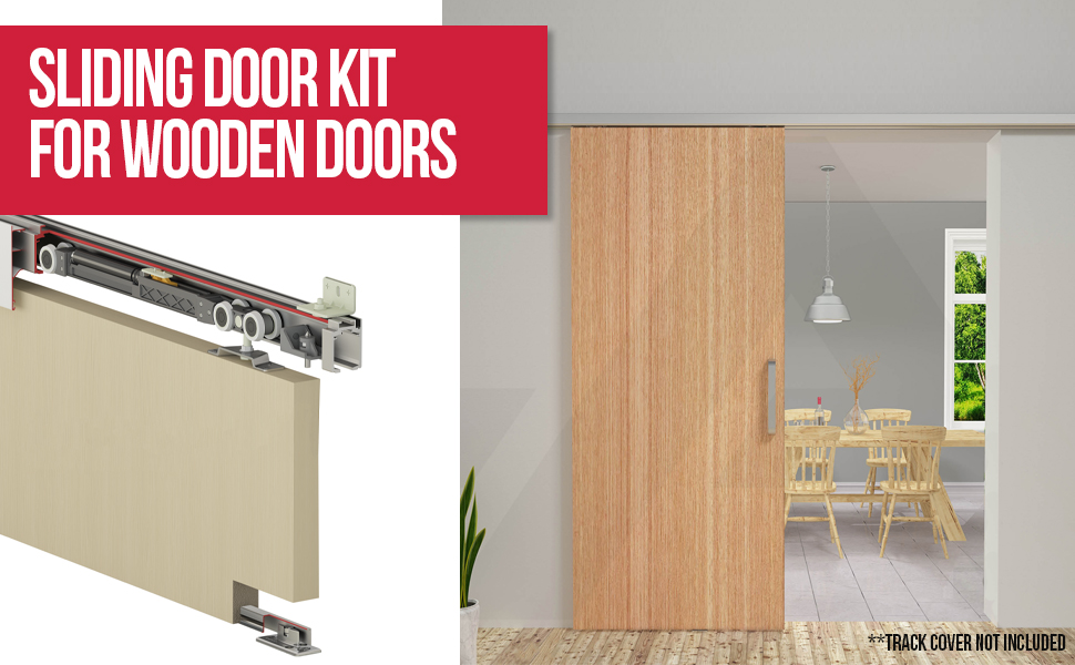 DecorAndDecor 120KG Per Door Top Hung Soft Close Sliding Door Track