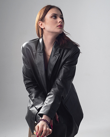 Tapata Women's Faux leather Jacket Blazer Casual PU Long Sleeve Moto Suit Coat Lapel Button Outwear