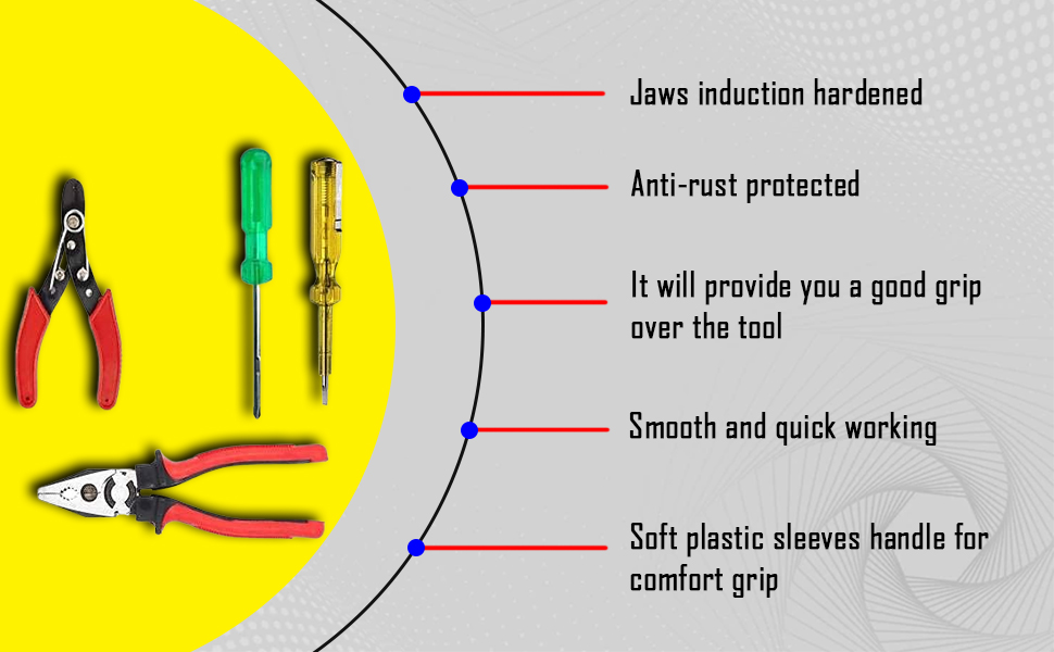 PILERMAN Hand Tool Kits (Plier, Wirecutter, Line Tester, Screwdriver