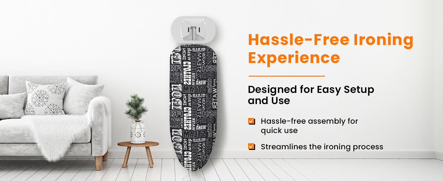 Berlin Iron Table,Three legged ironboard,Stylish Ironboard,Black Textured Fabric