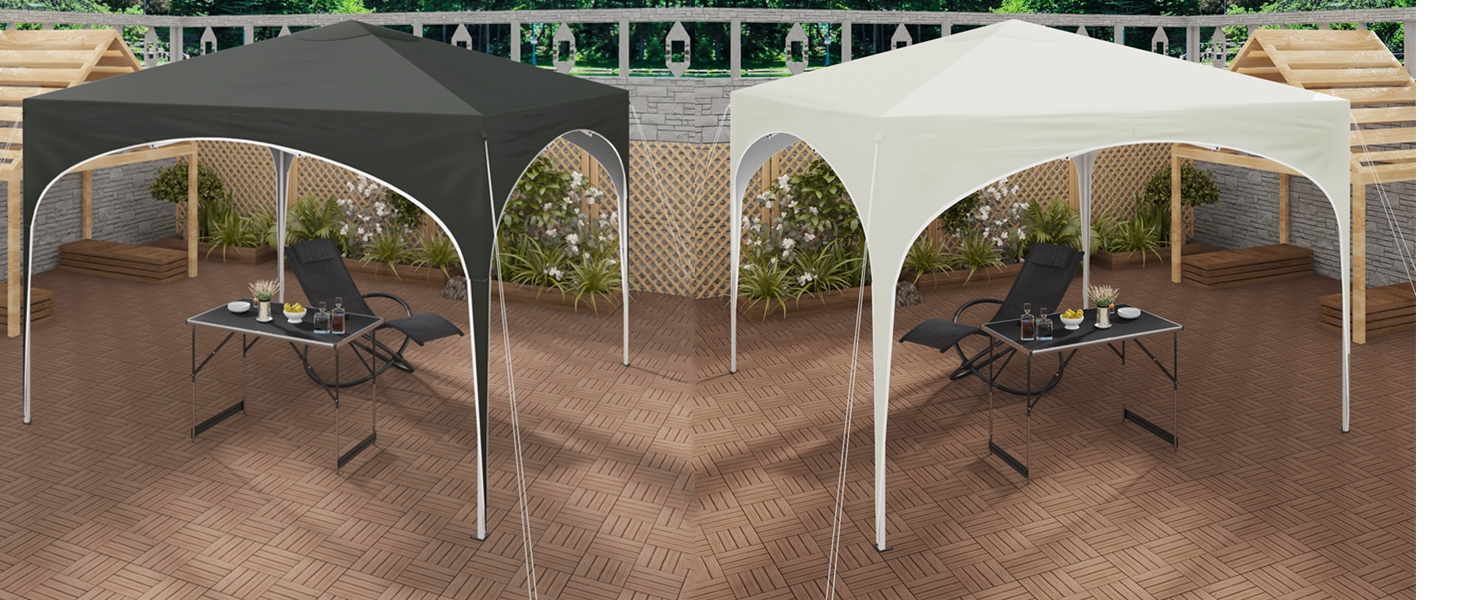 WOLTU Pop-up Gazebo. Gazebo With Sides 3m X 3m. Folding Event Shelter For Outdoor. Garden. Camping. Height Adjustable. Waterproof. UV-Protection. With Carry Bag. Grey 21 PVL