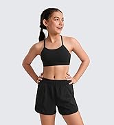 CRZ YOGA Butterluxe Girls Sports Bra - Spaghetti Strap Y Back Racerback for Teens Kids Training Y...