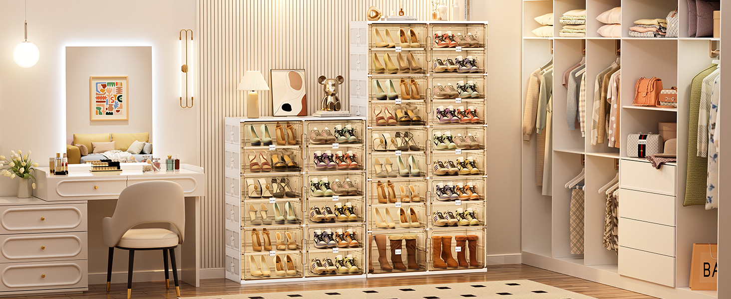 women closet shoe rack