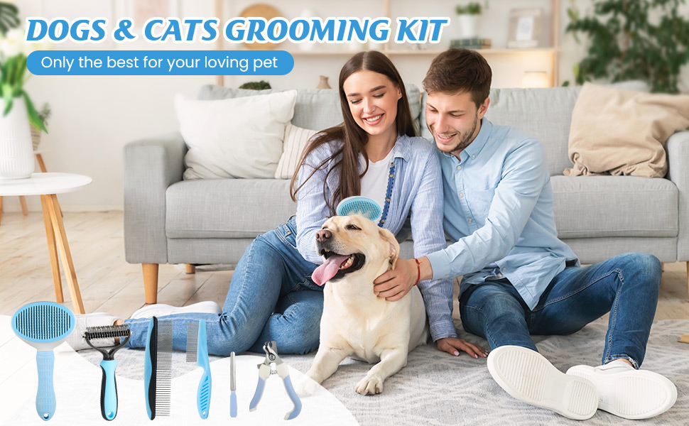 6 In 1 Dog Brush Dog Grooming Kit Undercoat Rake