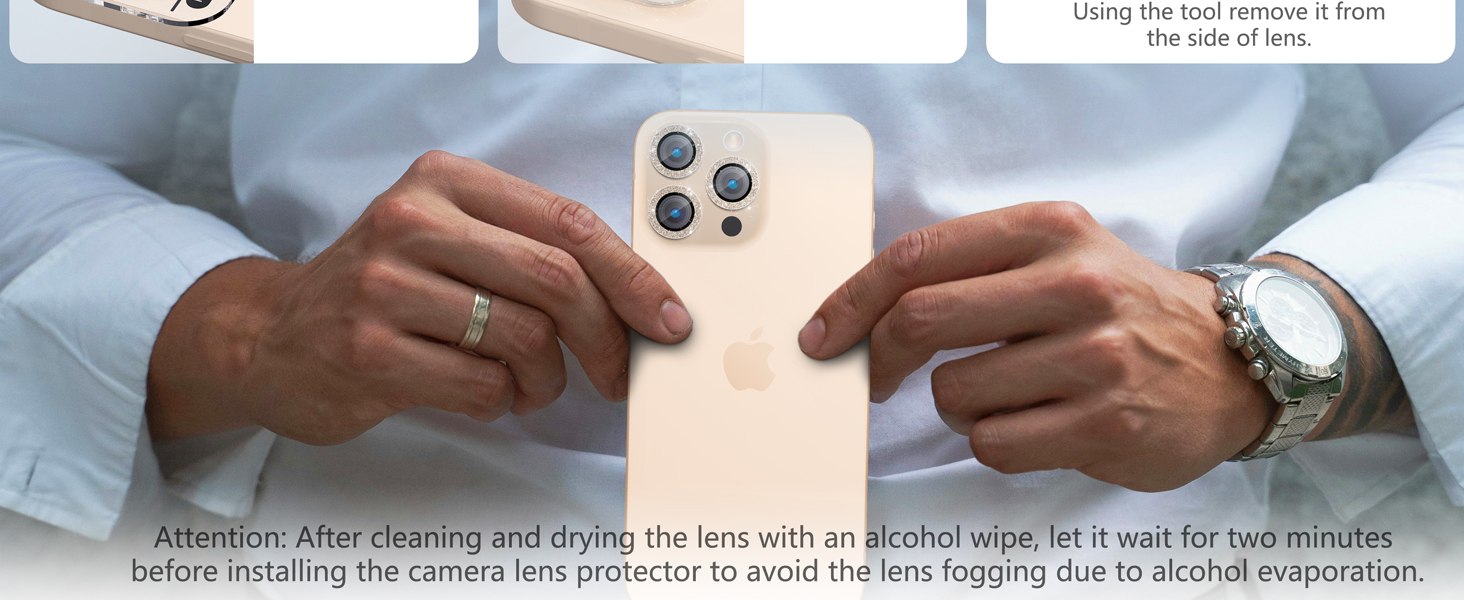 imluckies Glitter Camera Lens Protector for iPhone 16 Pro - iPhone 16 Pro Max, AR+AF Tempered Glass, 9H Ultra-Tough Metal Individual Lens Cover, HD Clear Camera Accessories - Bling Desert Titanium 22 imluckies Camera Lens Protector For iPhone 16 Pro / iPhone 16 Pro Max