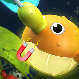 Baby Bath Toys, 7 Pcs Magnetic Fishing Game Set with 3 Light Up Fishing Toys, 1 Wind Up Duck/Fishing Net/Rob/Squirt Ball Mould Free Floating Bath Toys Gifts for 1+ Year Old Boys Girls 20 6