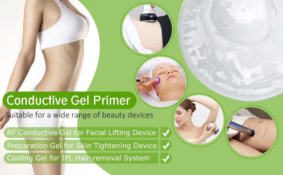 RF conductive gel used for facial and body radio-frequency device and cooling skin for ipl device