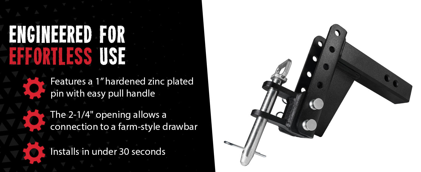 clevis hitches mount pin accessories receiver trailer tang pintle attachment adjustable heavy duty