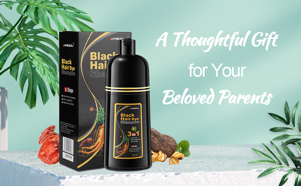 black hair dye shampoo 3 in 1