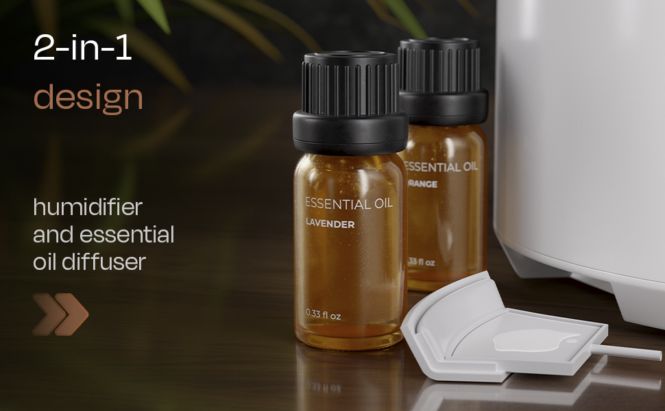 Humidifier for Bedroom, Cough & Congestion, 4L Air Humidifier for Home & Baby Room, Cool Mist