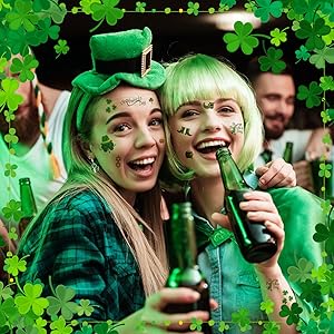 St Patricks Day Shamrock Earrings for Women